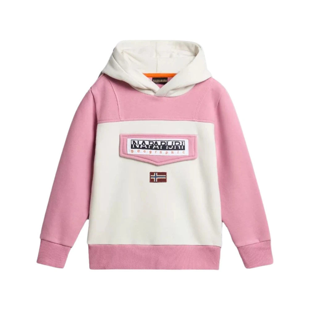 Napapijri Hoodie med Logo Emblem Pink, Unisex