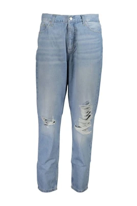 Jeans med raka ben och slitningar