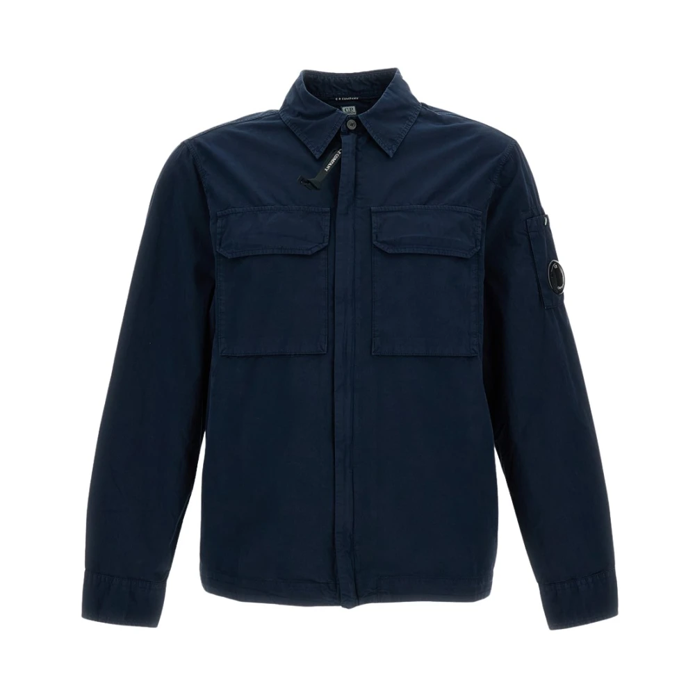 C.p. Company Men's Blue Light Jackets, M, Cotton Jacket