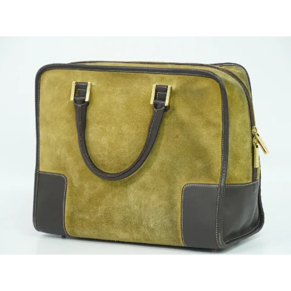 Loewe Pre-owned Suede handbags Beige Dames
