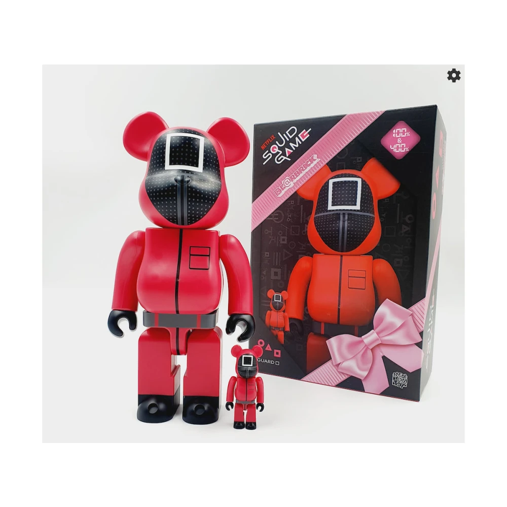 Medicom Toy Squid Game Guard Bearbrick Set Red Heren
