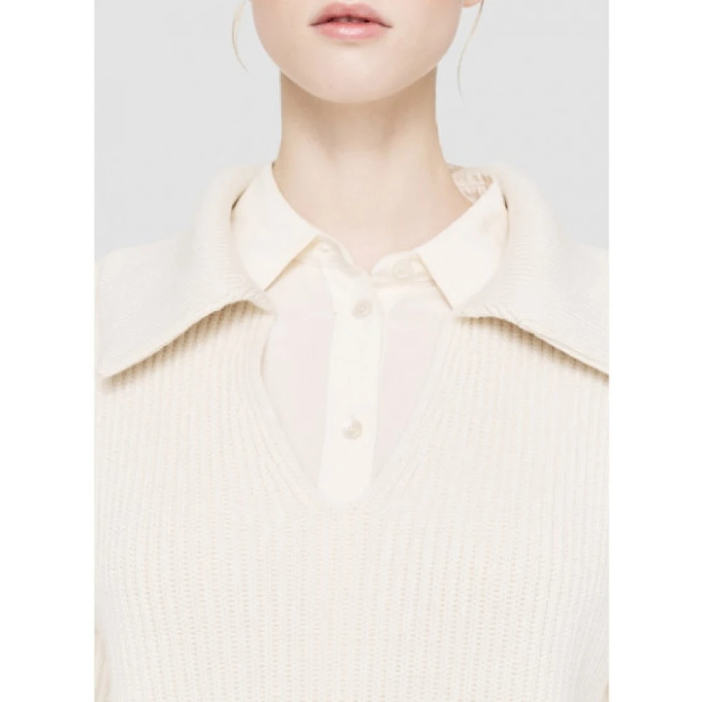 joseph Kasjmier Zijde Cardigan Sweater White Dames