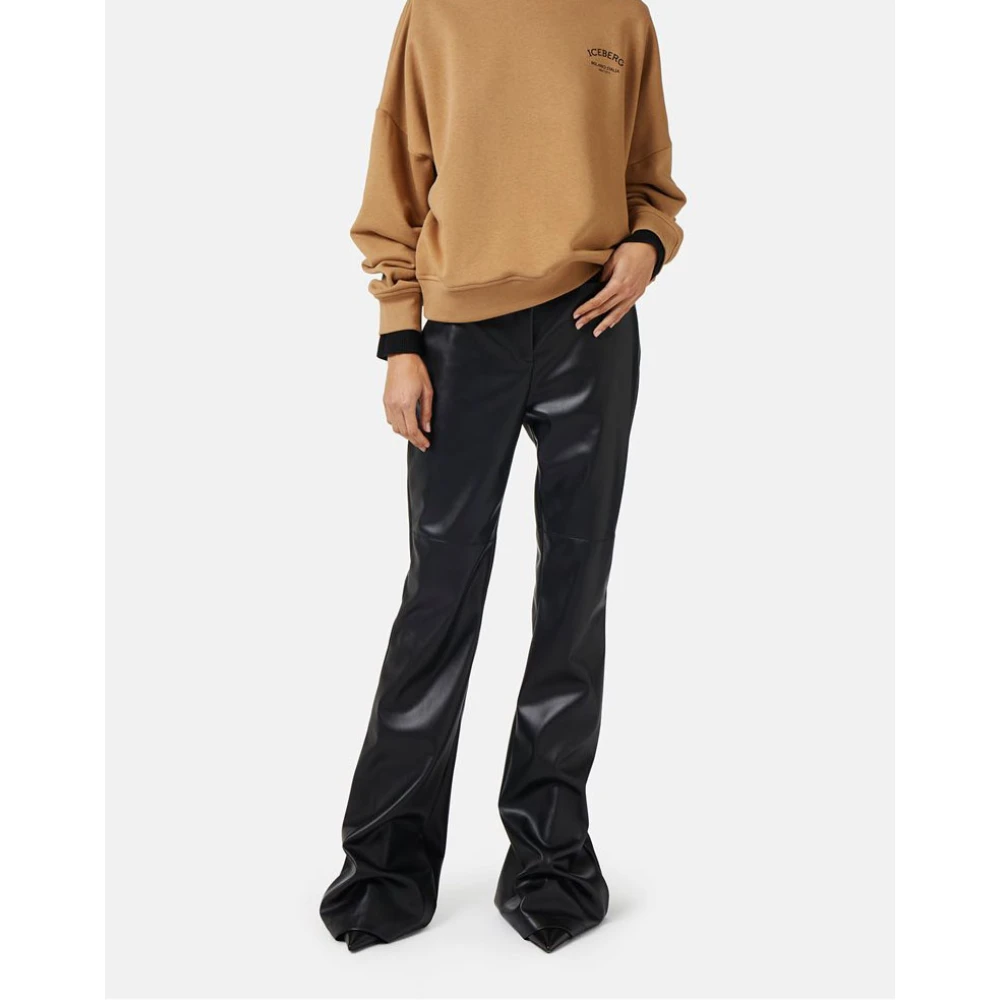 Iceberg Sweatshirt met ronde hals en logo Brown Dames