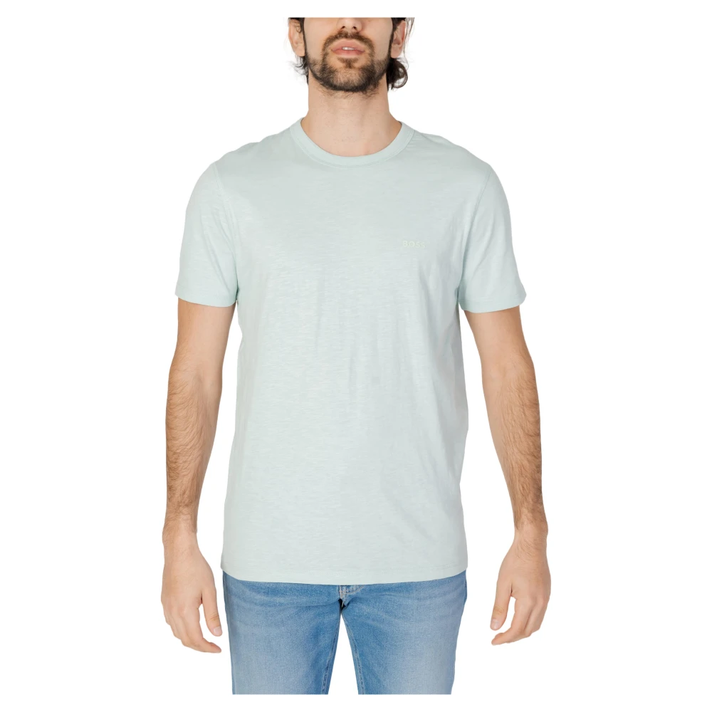 Boss Heren T-Shirt Lente Zomer Collectie 100% Katoen Blue Heren