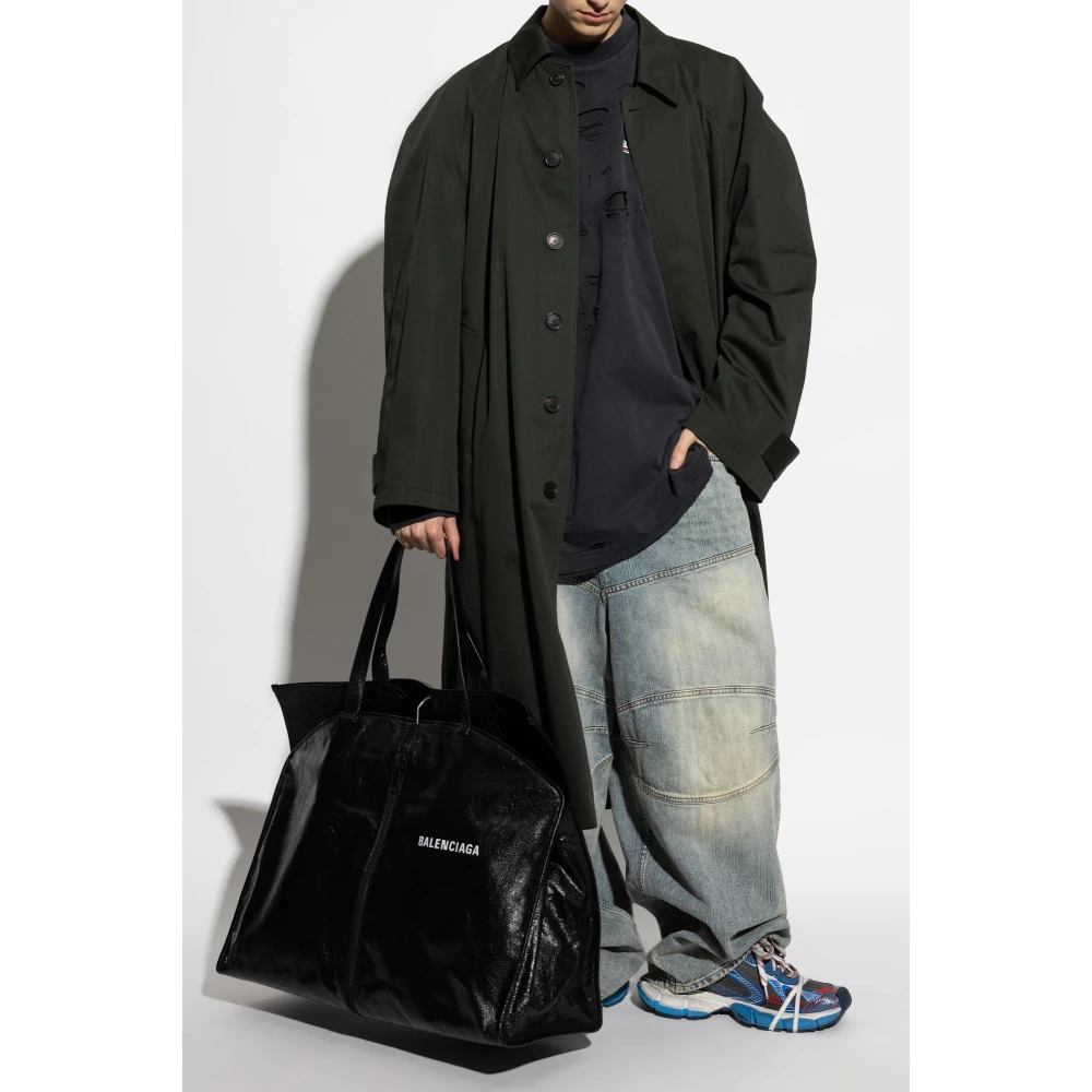 Balenciaga Mantel met ceintuur Green Heren