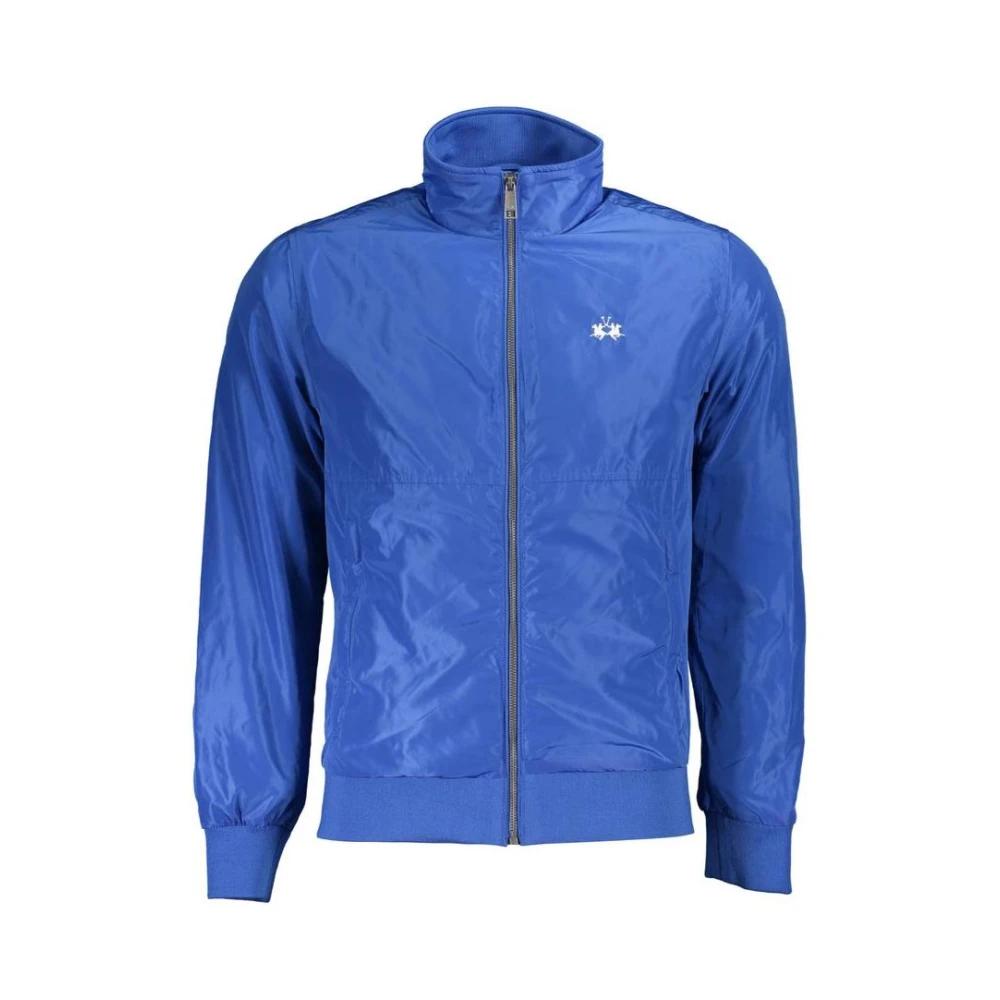 La Martina Men's Blue Embroidered Windbreaker Jacket - Light Jackets - Xl- Jackets