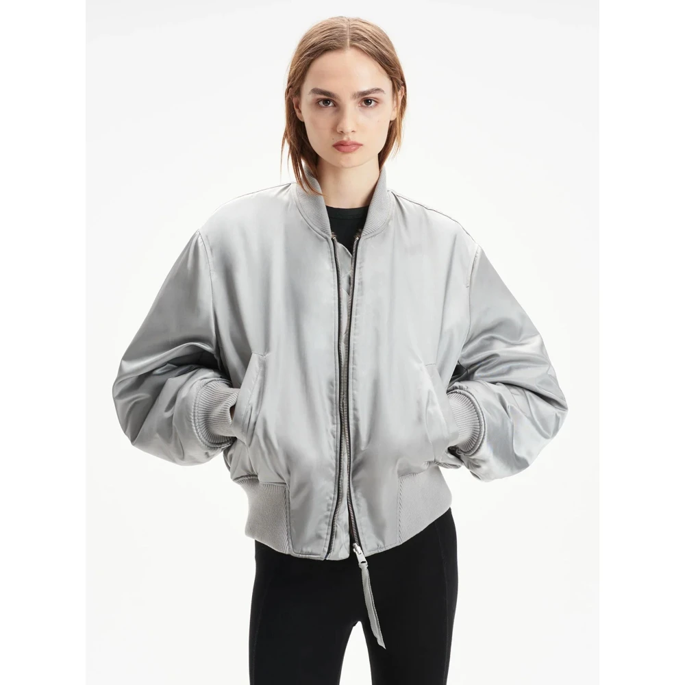 Shoreditch SKI Club Jas met Cocoon Fit en Gearticuleerde Mouwen Gray Dames