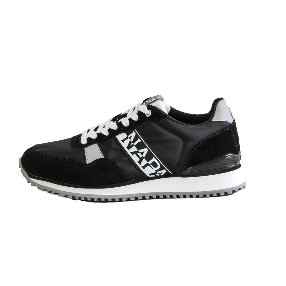 Napapijri Nylon/Leren Running Sneakers Heren Schoenen Zwart