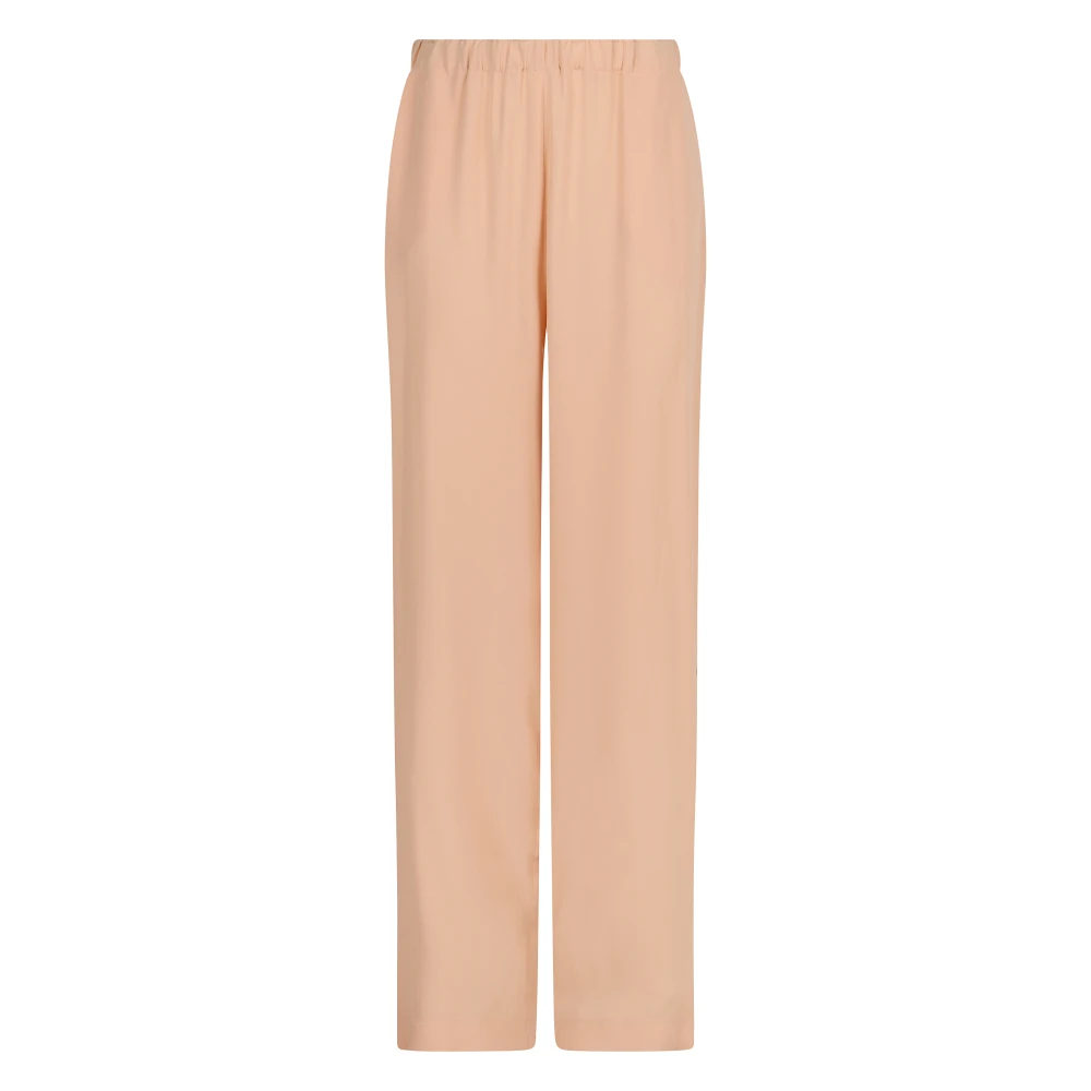 Fabiana Filippi Elastische Taille Satijnen Broek Pink Dames