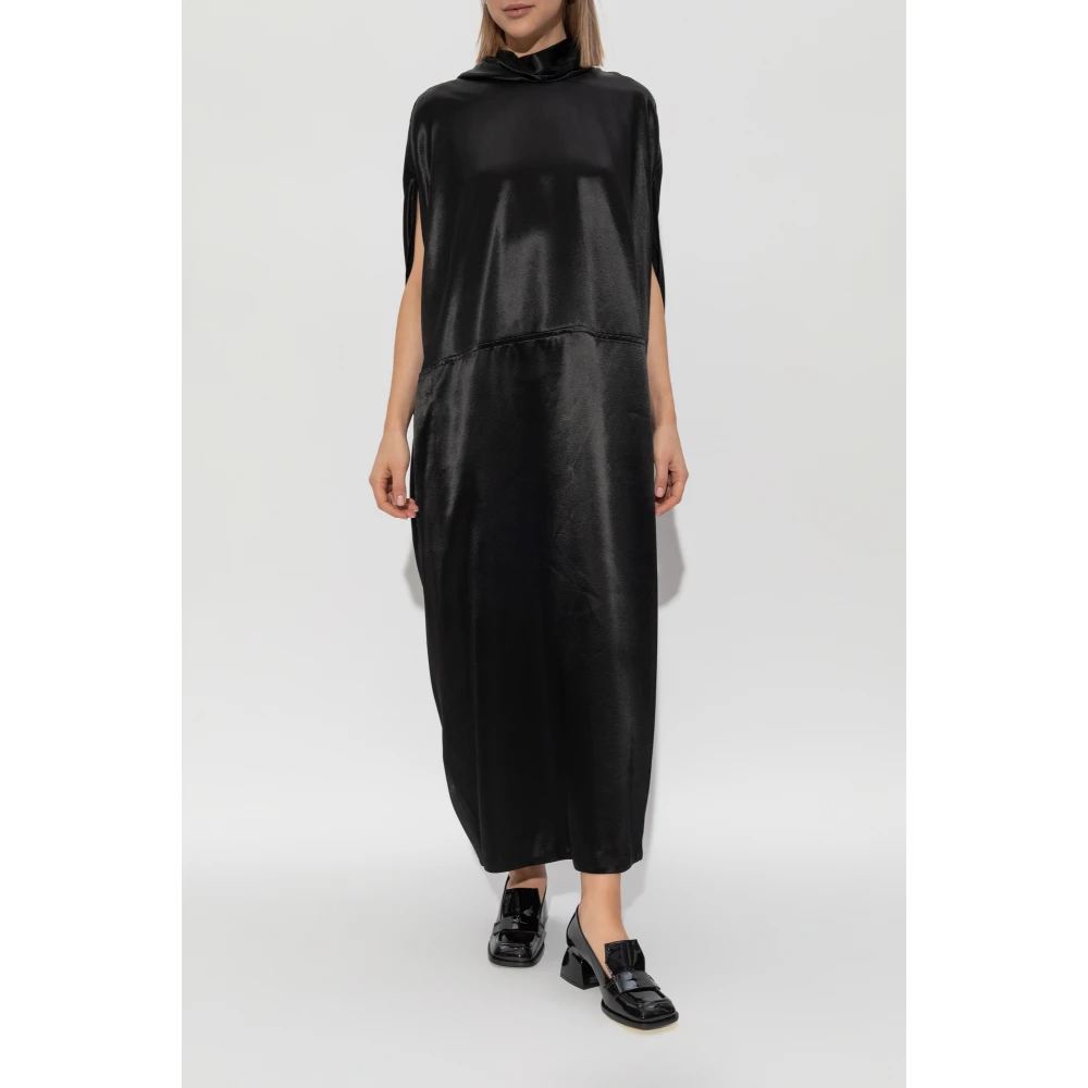 Jil Sander Satijnen jurk Black Dames