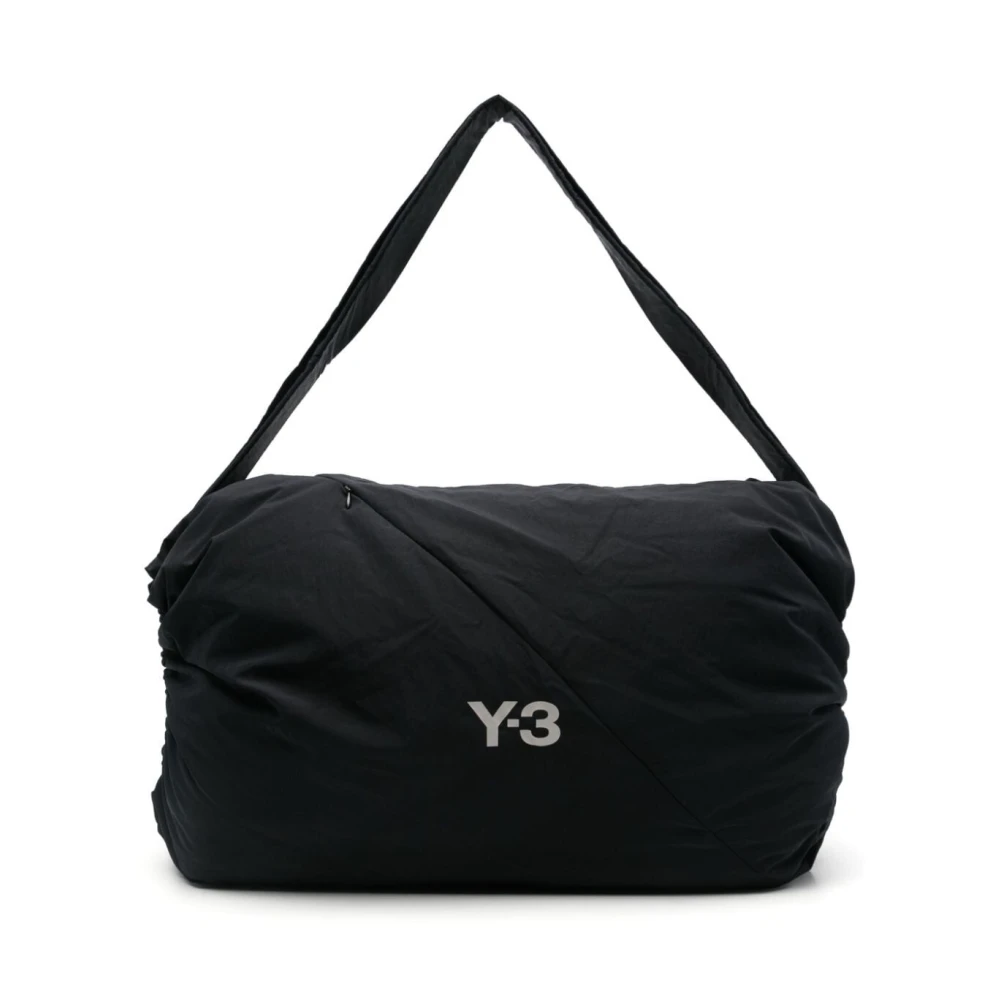 Y-3 Zwarte Stijlvolle Schoudertas Black Heren