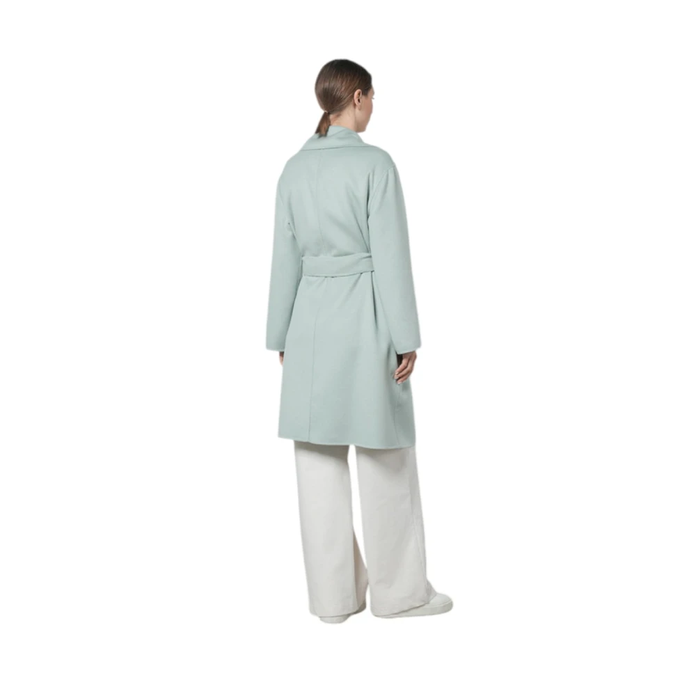 Max Mara Studio Elegante Wollen Jas Green Dames