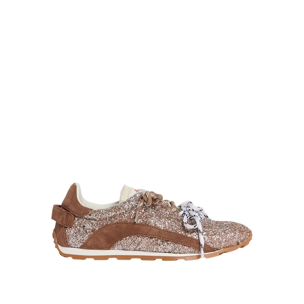 Dsquared2 Leather Lace-Up Sneaker - Female - Sneakers - Brown - 7 Uk - Shoes