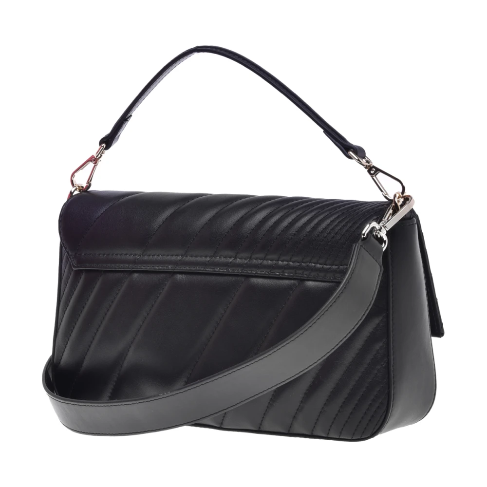 Baldinini Shoulder bag in black quilted leather Black Dames