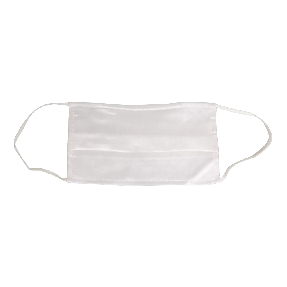 Dolce & Gabbana , Accessories, Male, White, One Size, Pleated Silk Face Mask - Image 3