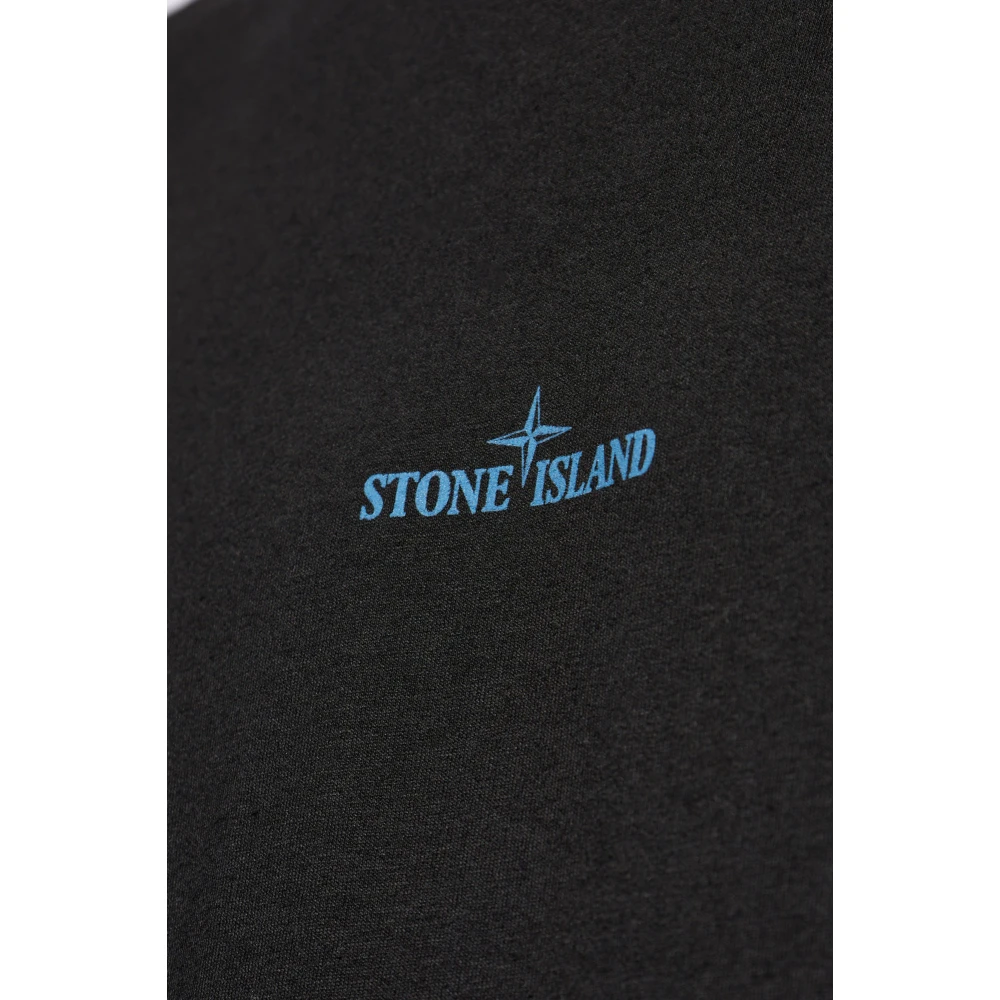 Stone Island Logo T-shirt Black Heren