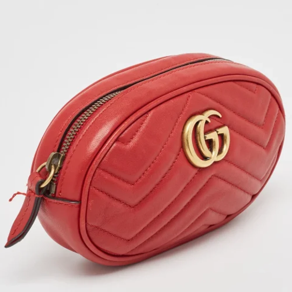 Gucci Vintage Pre-owned Leather handbags Red Dames