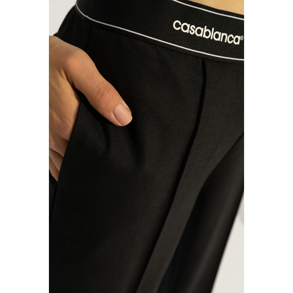 Casablanca Gekreukte broek Black Dames