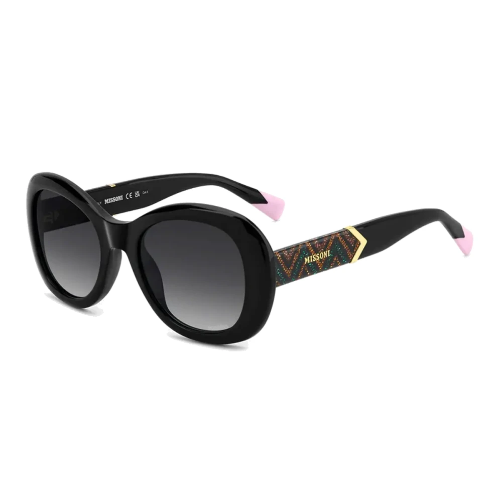 Missoni Women's Black Sunglasses, 53 Mm, Oval Sunglasses With Grey Lenses