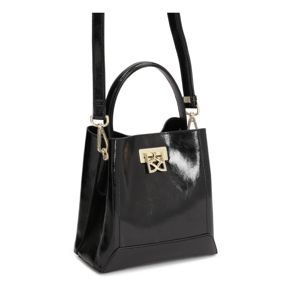 Kazar Elegante zwarte volnerf leren handtas Black Dames