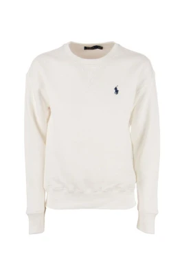 Rundhalsad bomullsweatshirt