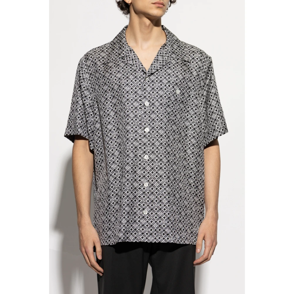 Dolce & Gabbana Zijden overhemd met zak Black Heren