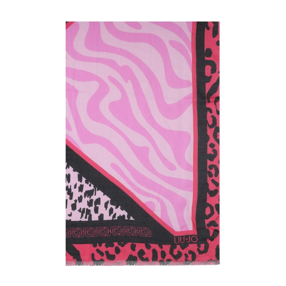 Liu Jo Multicolor dierenprint sjaal Pink Dames