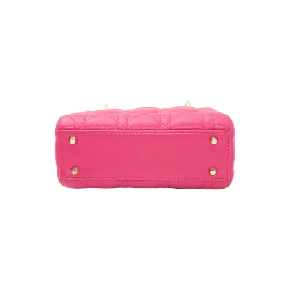 Dior Vintage Pre-owned Leather handbags Pink Dames