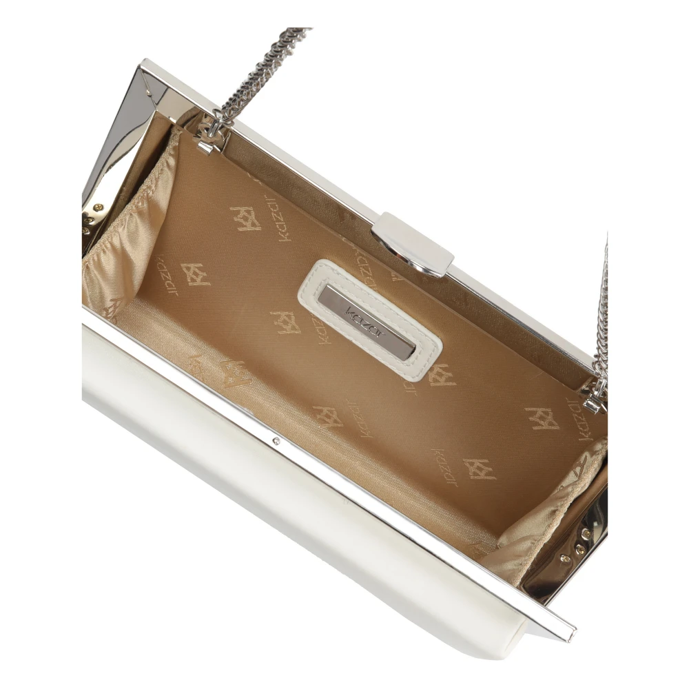 Kazar Dames off-white clutch tas White Dames
