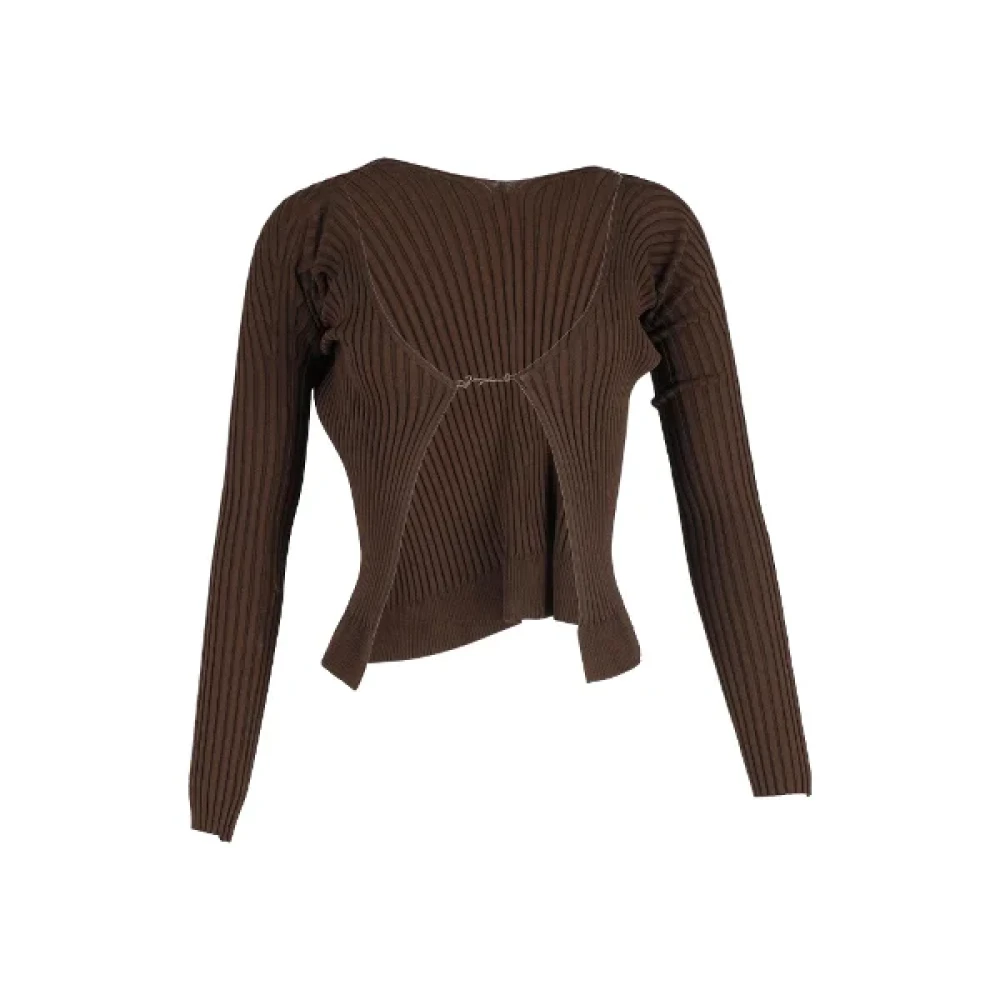 Jacquemus Pre-owned Polyester tops Brown Dames