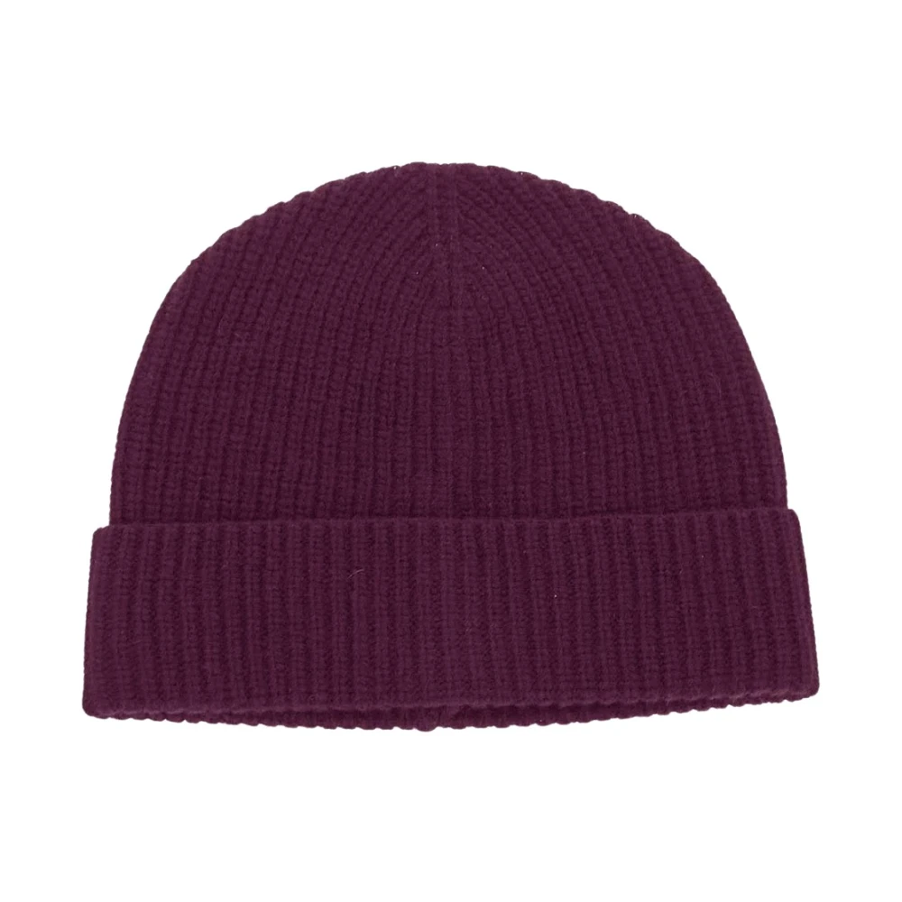 Seven Gauge Geribbelde Wollen Beanie Muts Red Heren