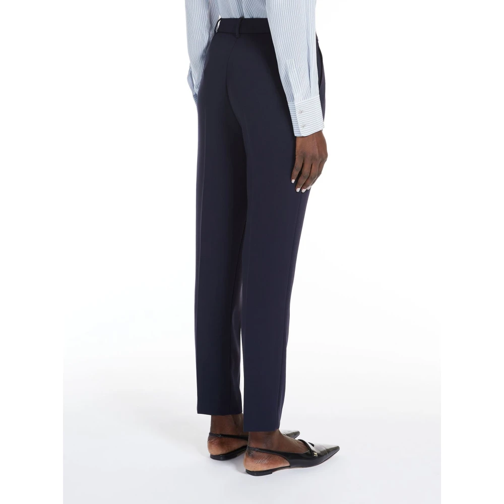 Max Mara Studio Slim-fit Trousers Blue Dames