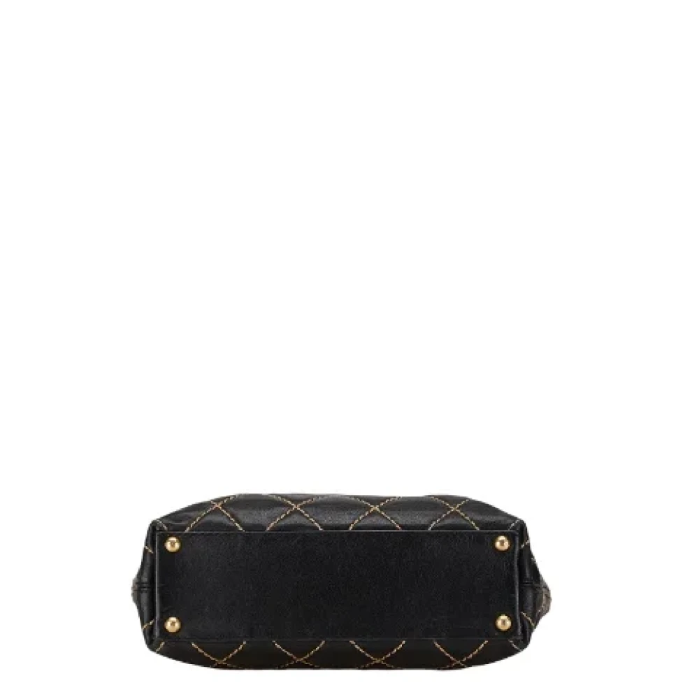 Chanel Vintage Pre-owned Leather chanel-bags Blue Dames