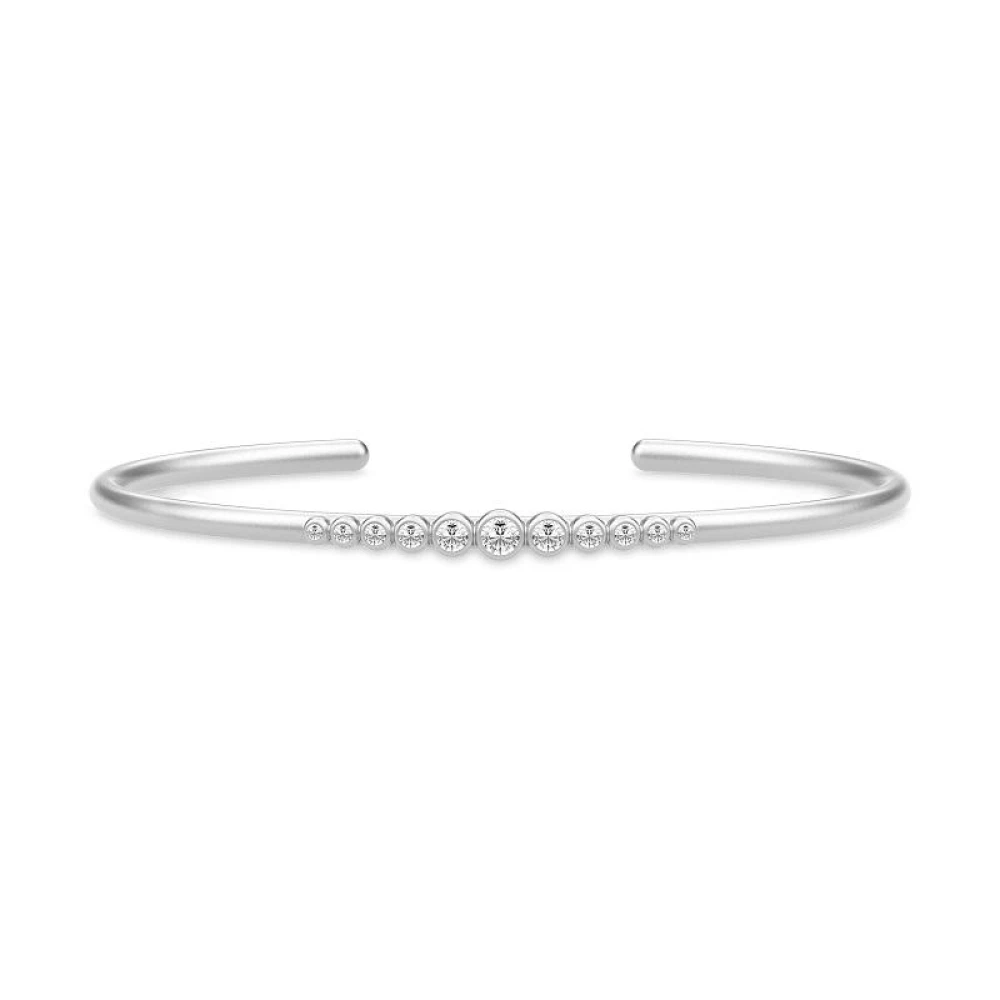 Julie Sandlau Grace Bangle – Rhodium Grå Dam