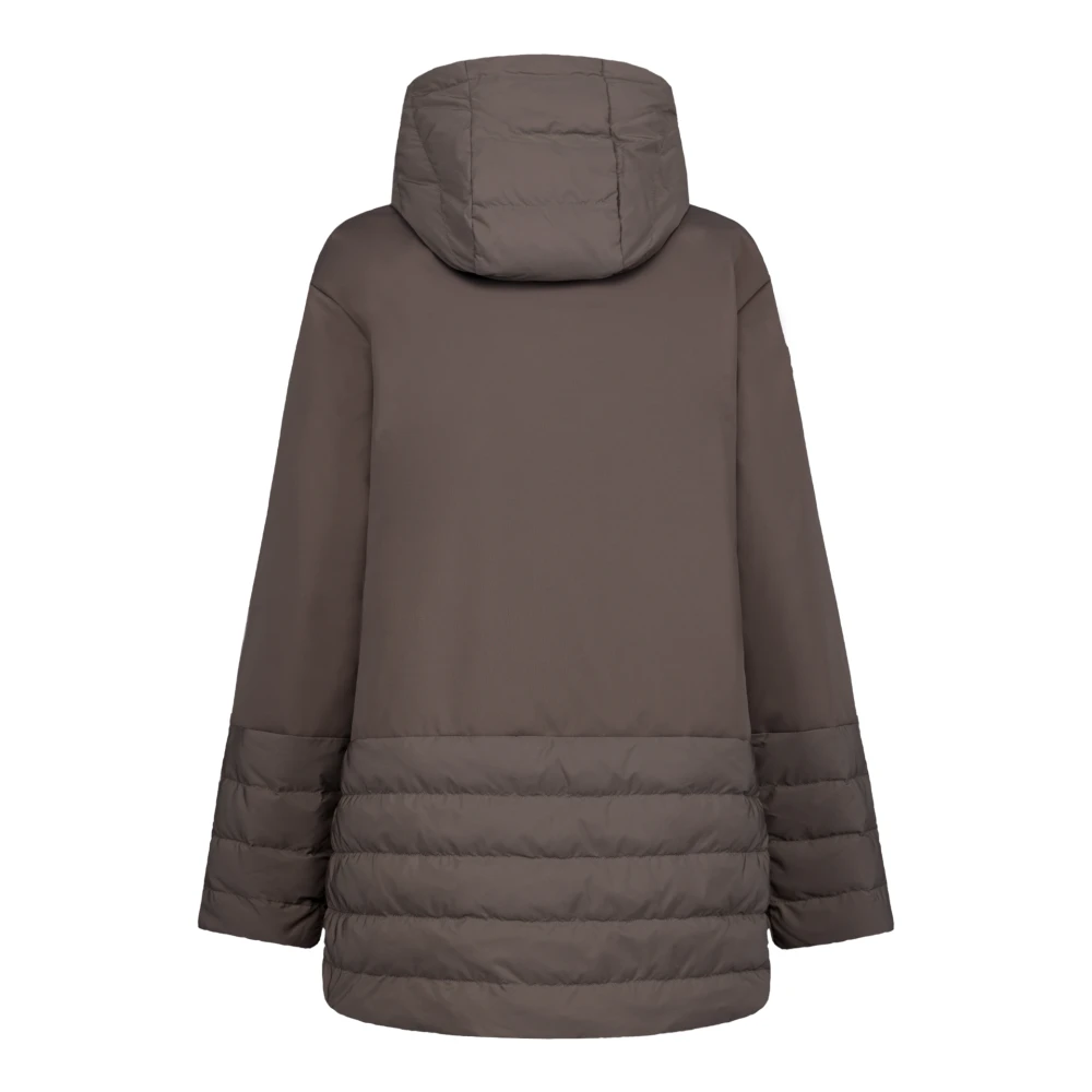 People of Shibuya Korte Parka van Mat Polyester Gray Dames