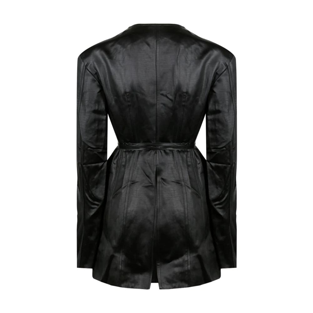 alexander wang Zwart Open Front Blazer Black Dames