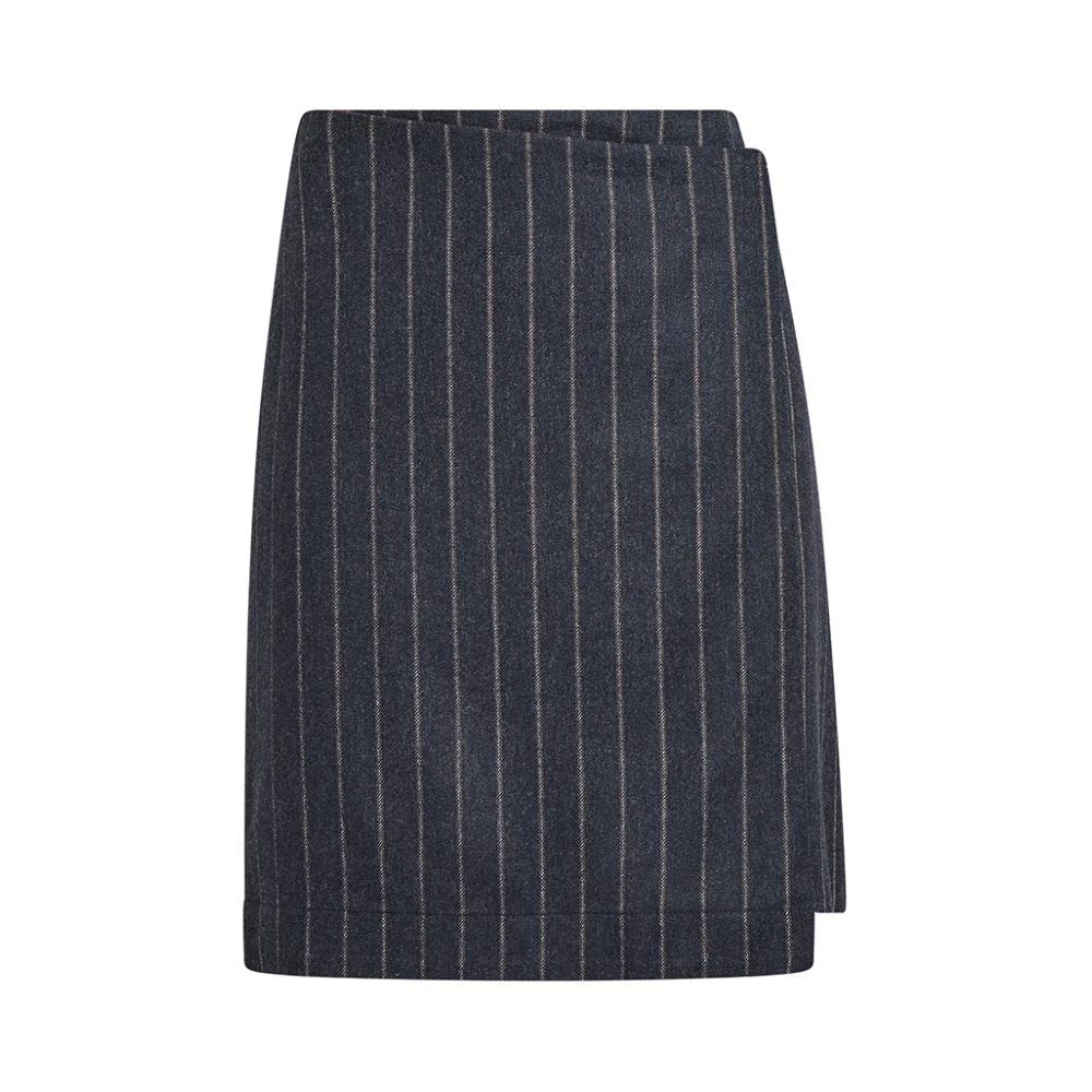 Maliparmi Pinstripe Omslagrok Gray Dames