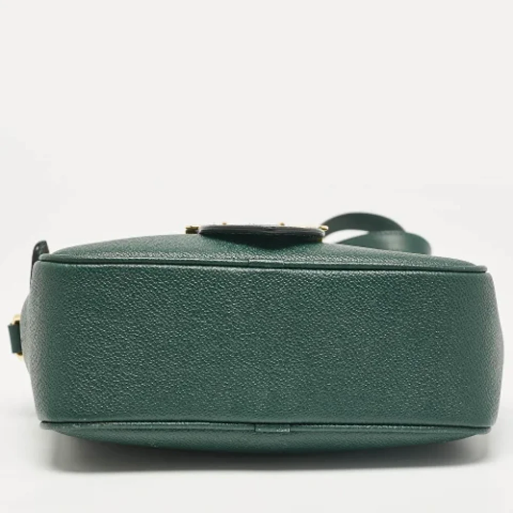 Burberry Vintage Pre-owned Leather shoulder-bags Green Dames