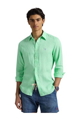 green-linen-shirt-custom-fit-aqua-verde