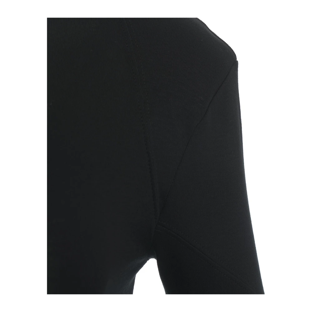 Thom Krom Zwarte Jurk met Schoudervullingen Aw24 Black Dames