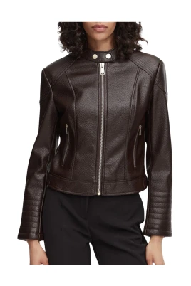 Marlene Caribou PU Moto Jacket