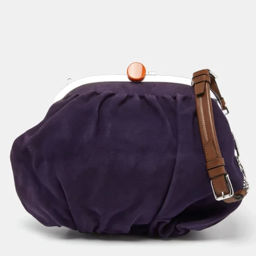 Marni Pre-owned Leather shoulder-bags Purple Dames