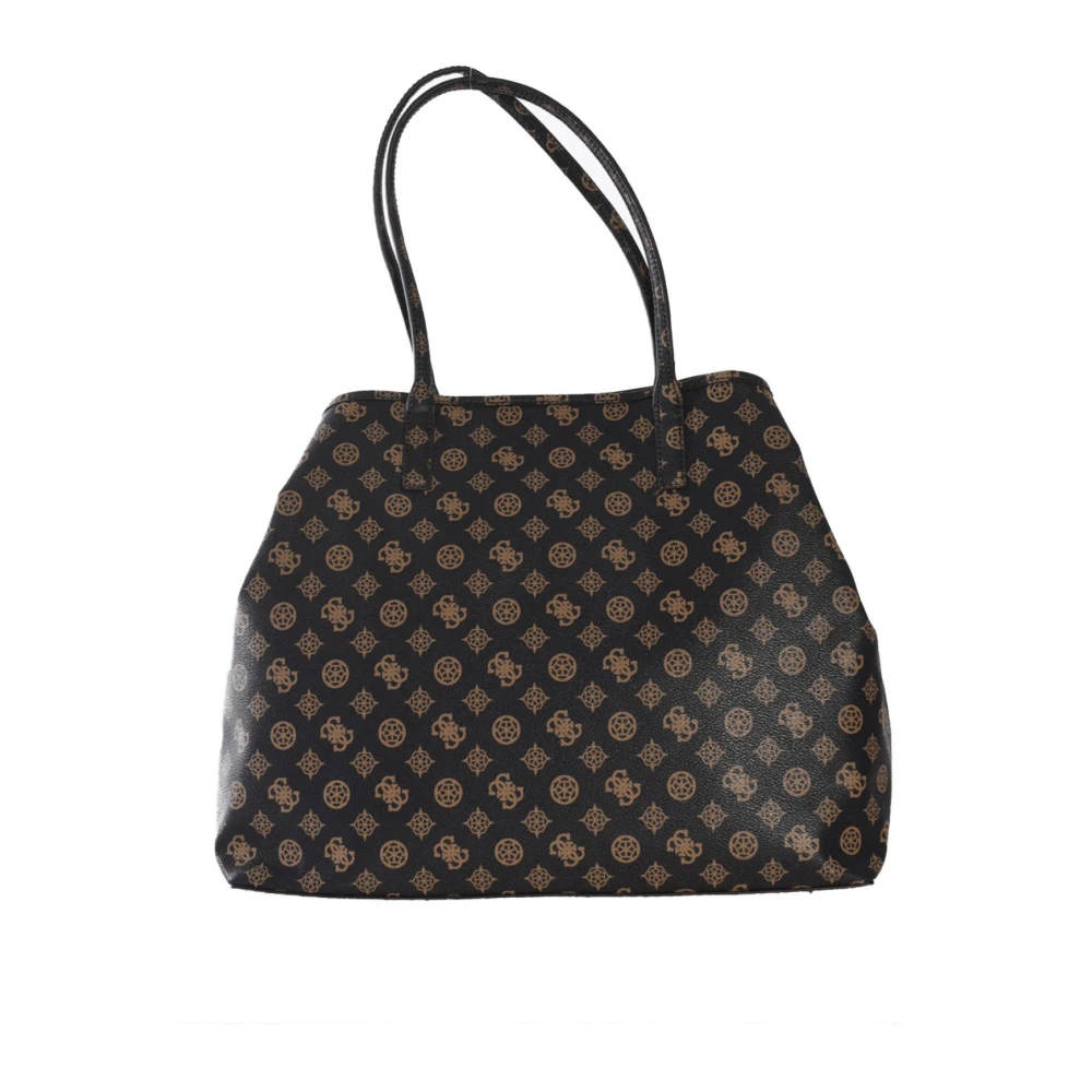 Guess 2in1 Eco Leren Schoudertas Bruin Black Dames