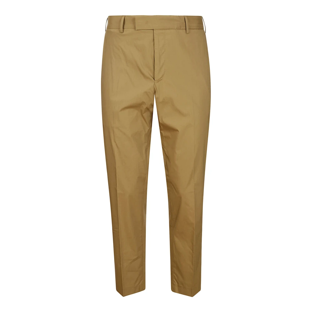 PT Torino Katoenen broek met tailleband en zakken Brown Heren