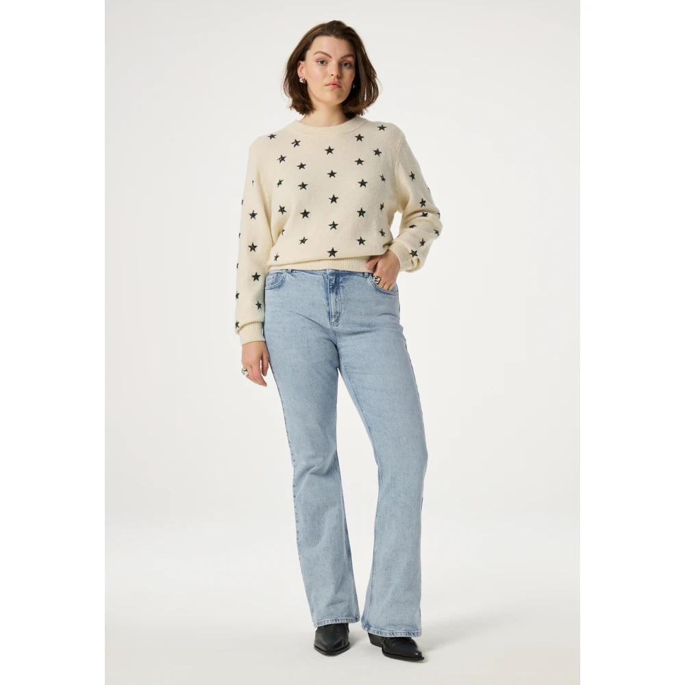 Fabienne Chapot Lichtblauwe Flare Jeans Blue Dames