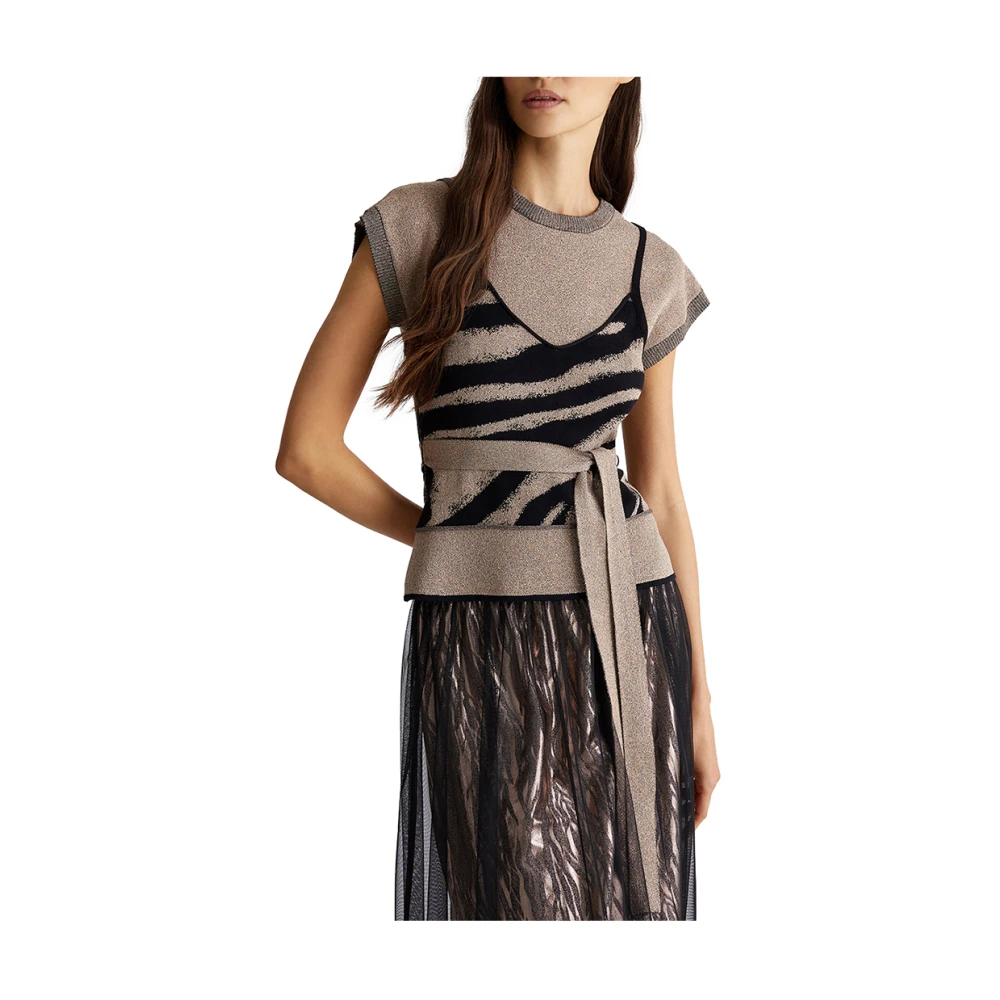 Liu Jo Elegante Multicolor Trui Black Dames