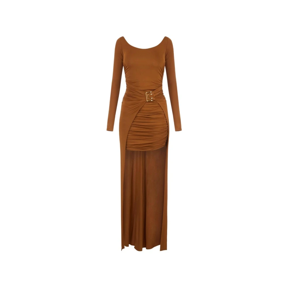 Elisabetta Franchi , Party Dresses, Female, Brown, M, Dresses