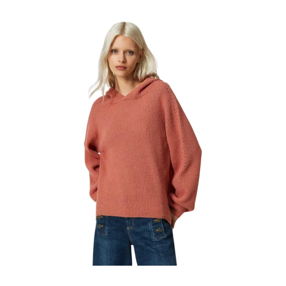 Twinset Klassieke Gebreide Top Pink Dames
