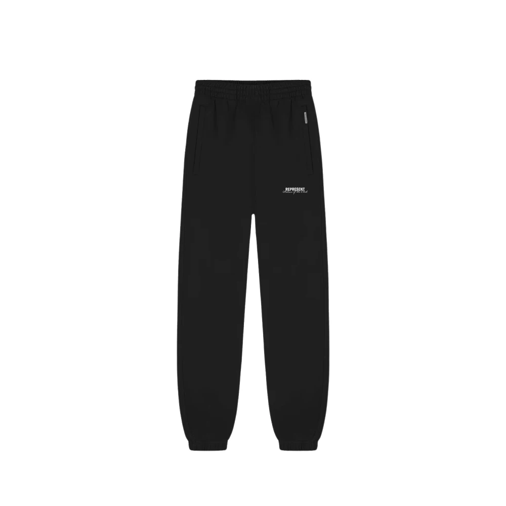 Represent Katoenen joggingbroek met elastische tailleband Black Heren