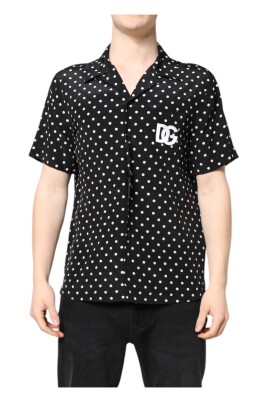 black-polka-dot-silk-casual-shirt